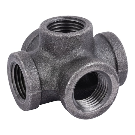 Stz STZ Industries 1/2 in. FIP each X 1/2 in. D FIP 1/2 in. D Female Black Malleable Iron 5-Way Cross Fi 366 CRSO-12
